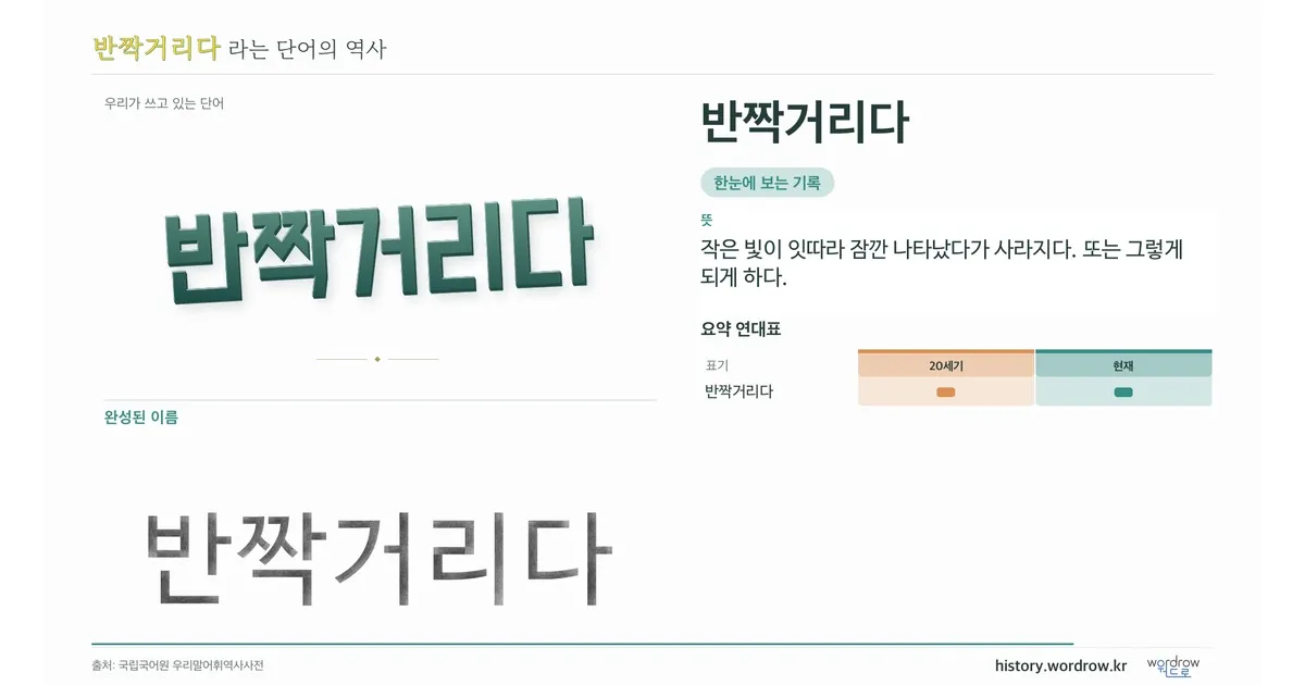 반짝거리다 대표 이미지