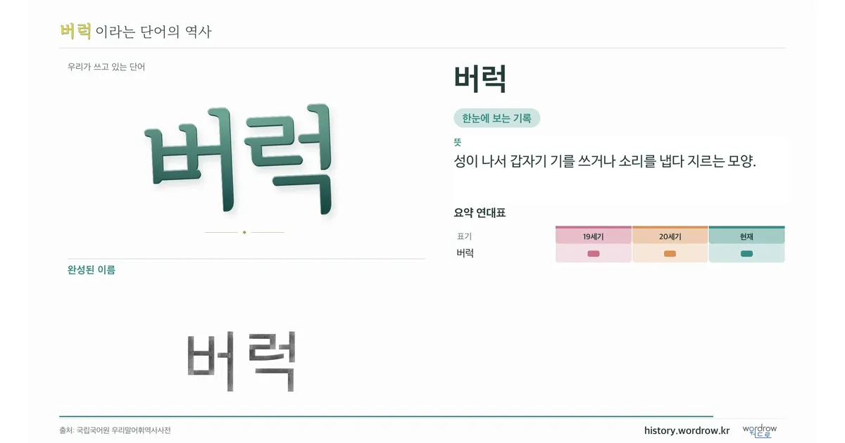 버럭 대표 이미지