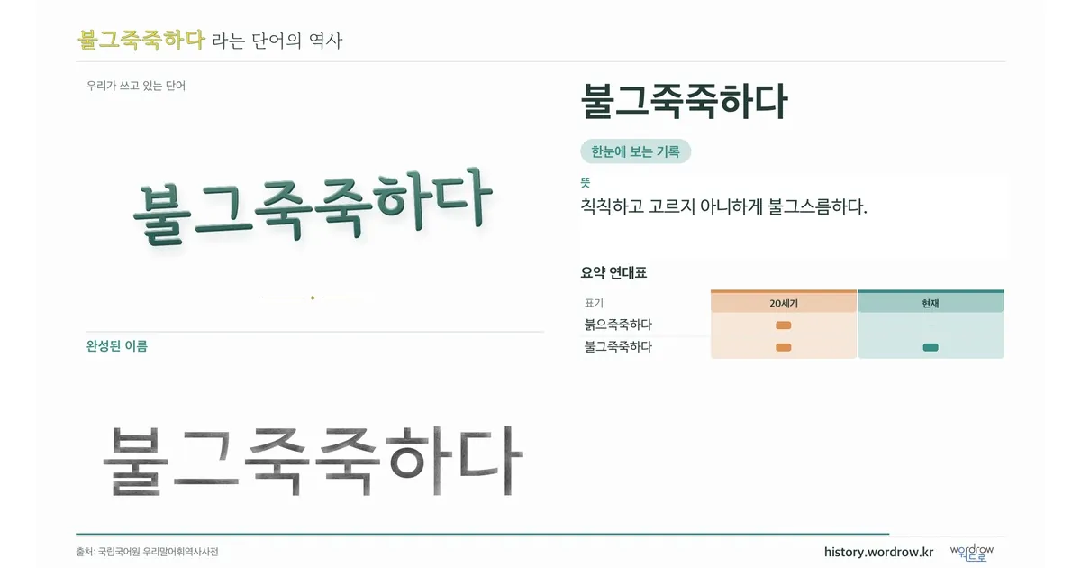 불그죽죽하다 대표 이미지