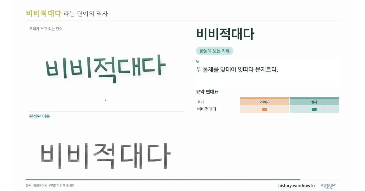 비비적대다 대표 이미지