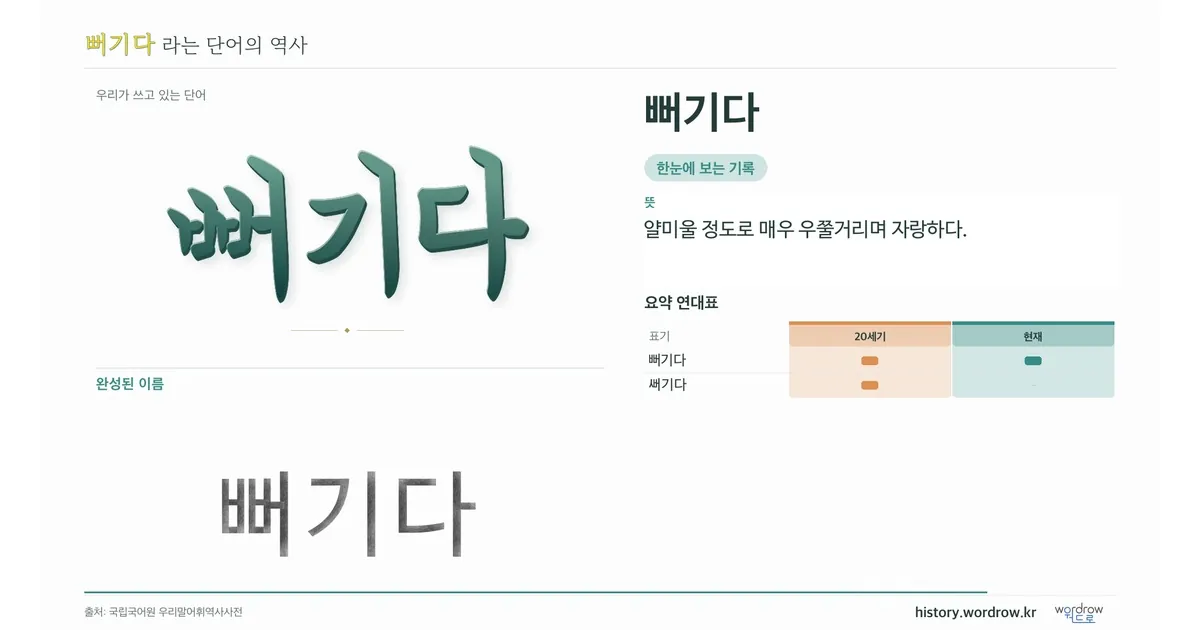 뻐기다 대표 이미지