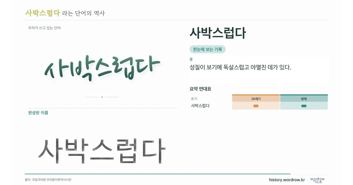 사박스럽다 대표 이미지