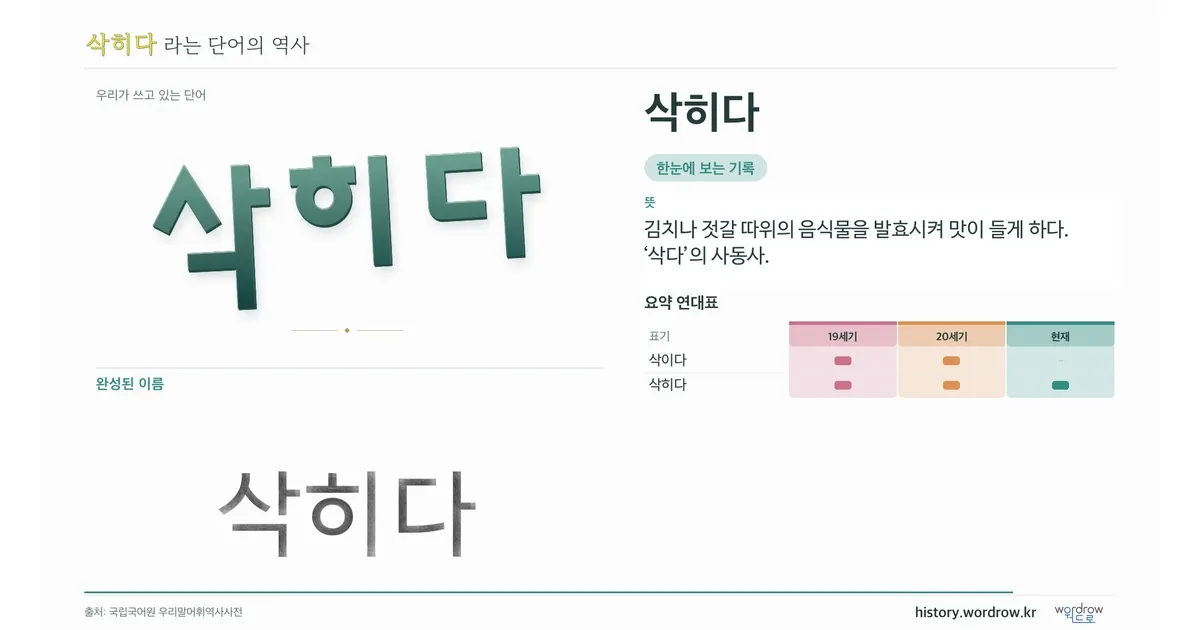 삭히다 대표 이미지