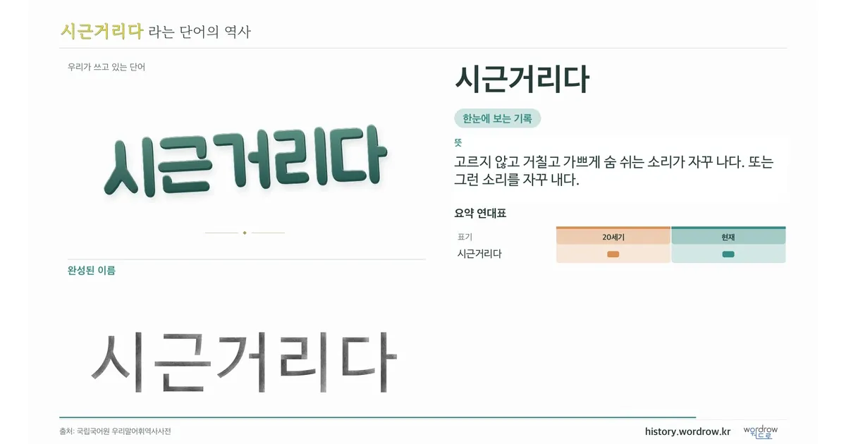 시근거리다 대표 이미지