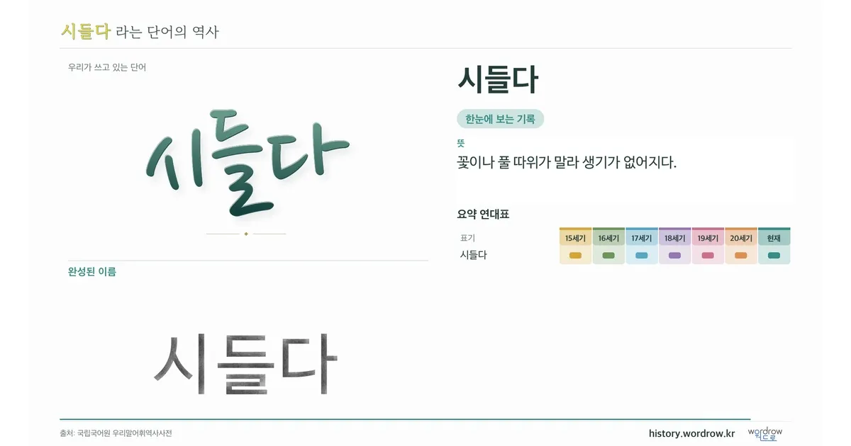 시들다 대표 이미지