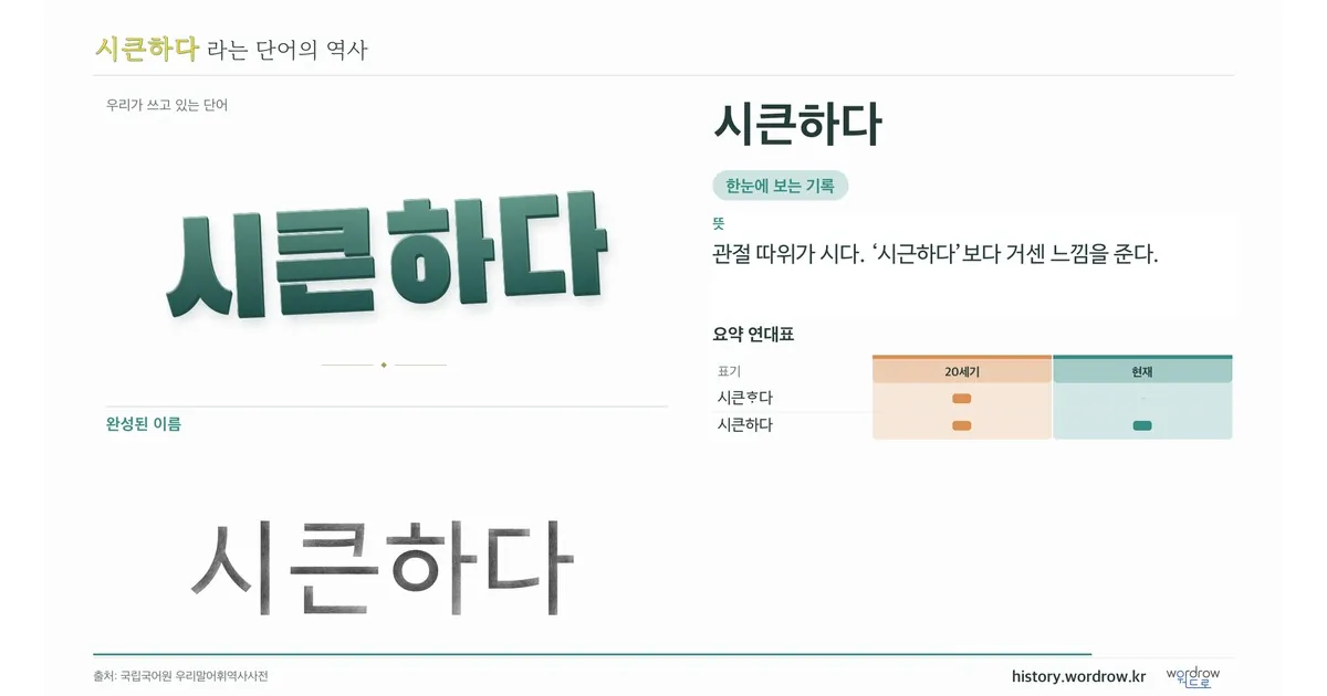 시큰하다 대표 이미지