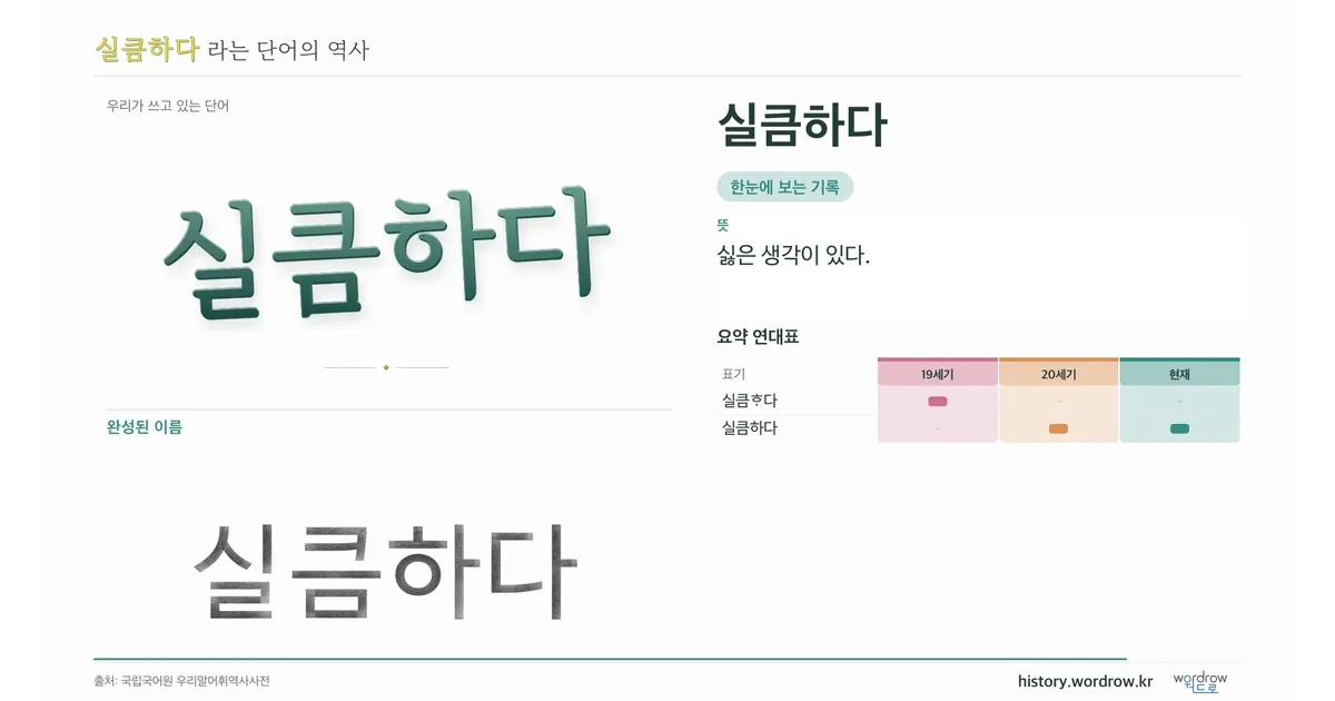 실큼하다 대표 이미지