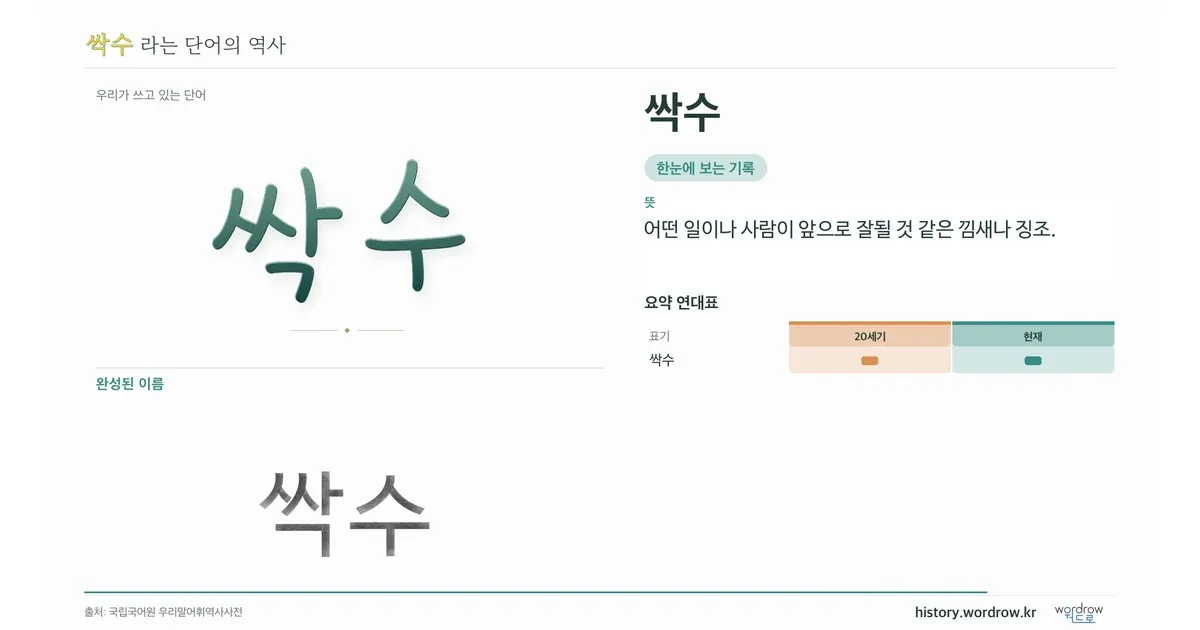 싹수 대표 이미지