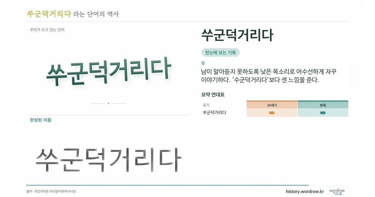 쑤군덕거리다 대표 이미지