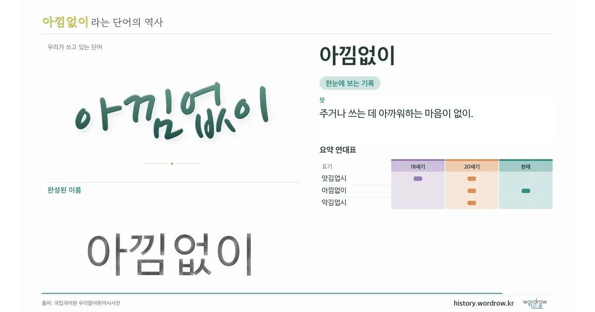 아낌없이 대표 이미지
