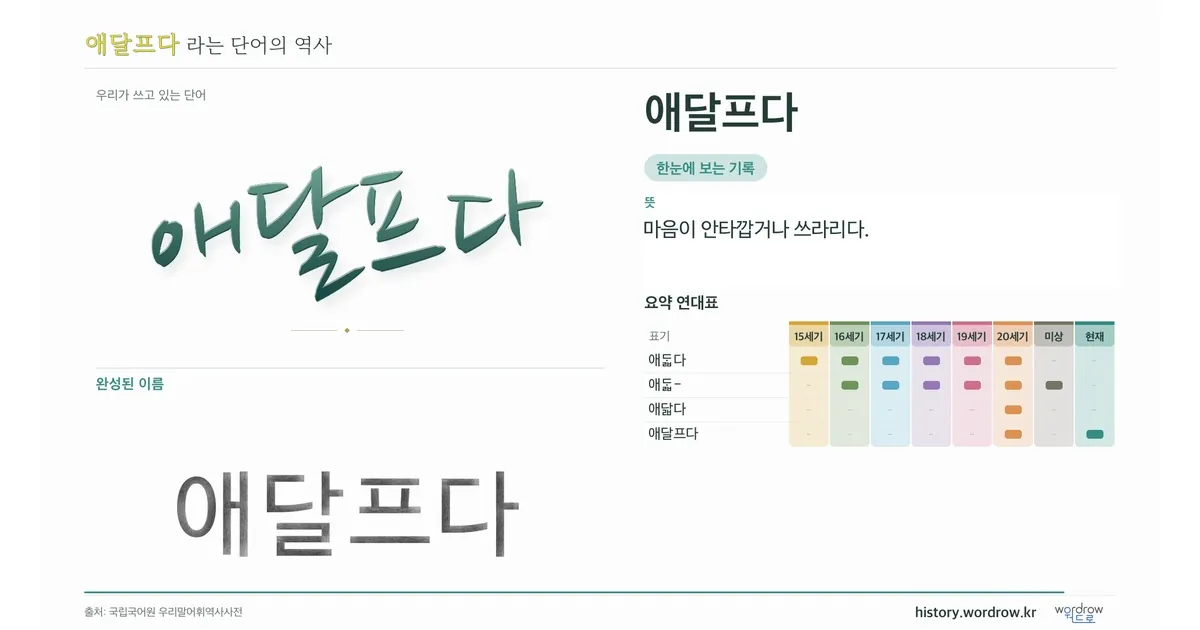 애달프다 대표 이미지