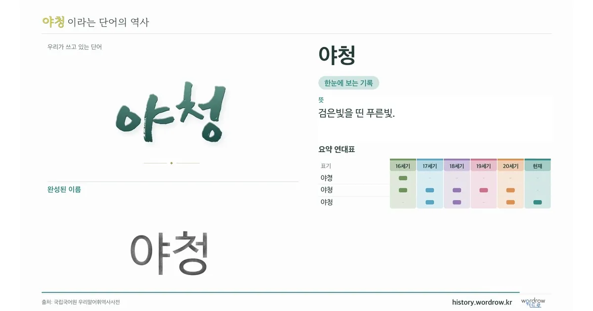 야청 대표 이미지
