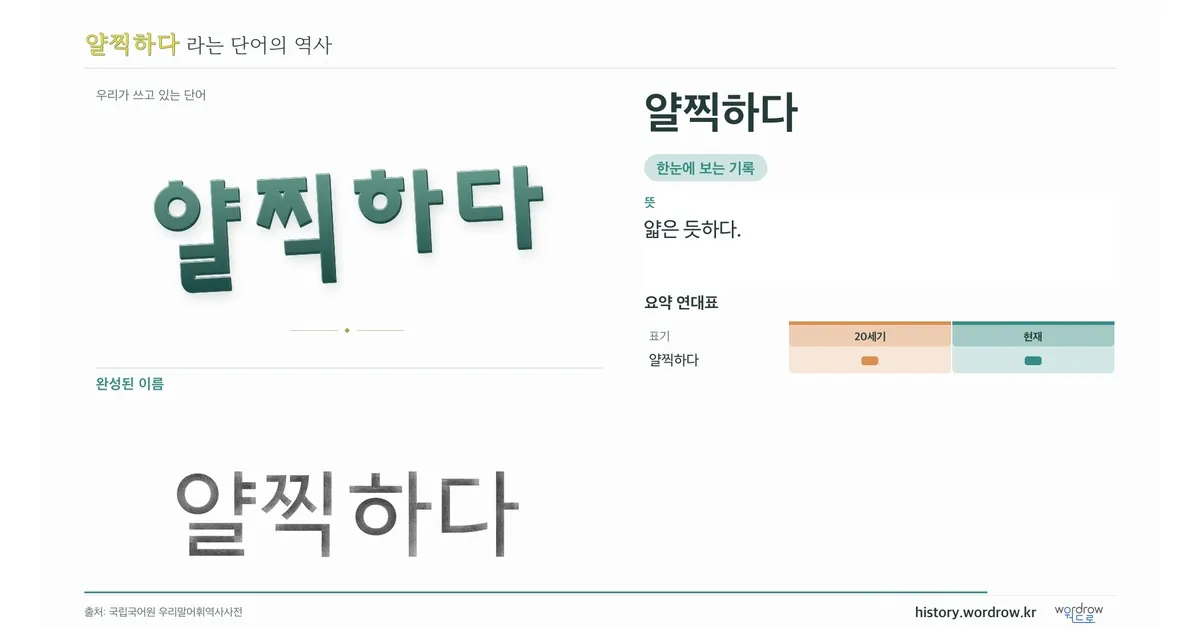 얄찍하다 대표 이미지