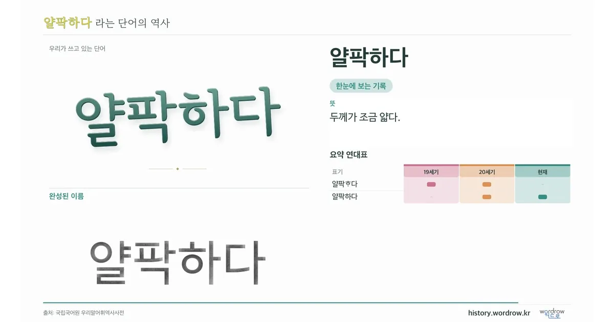 얄팍하다 대표 이미지