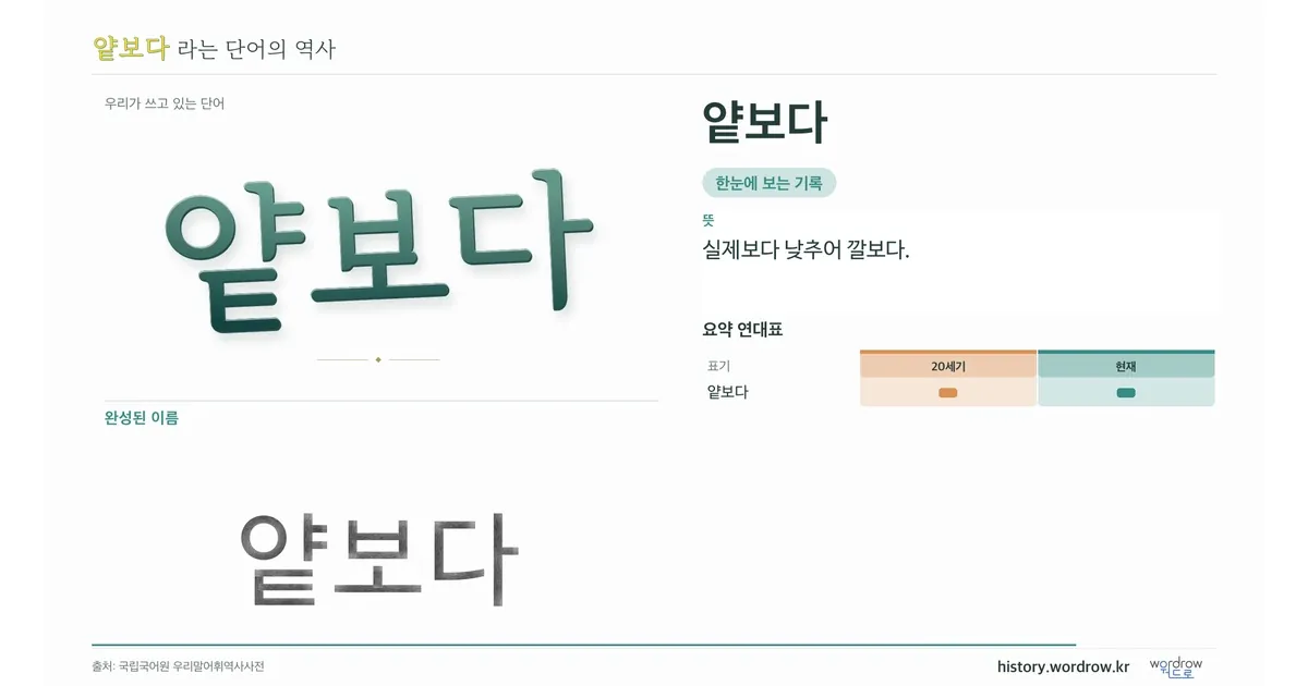 얕보다 대표 이미지