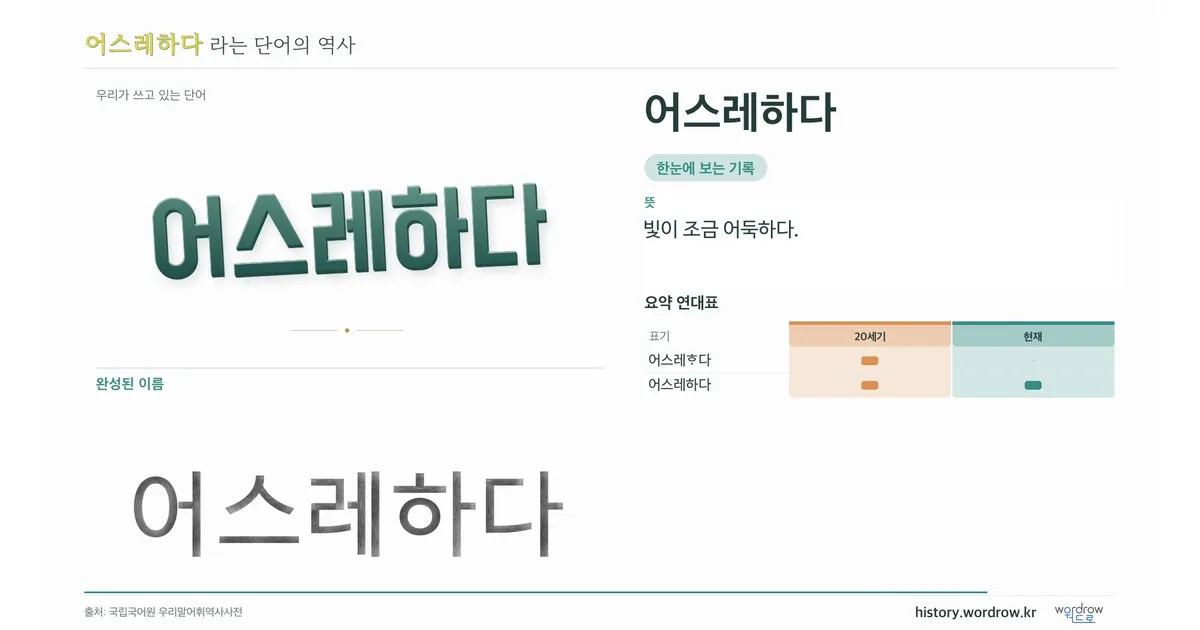 어스레하다 대표 이미지