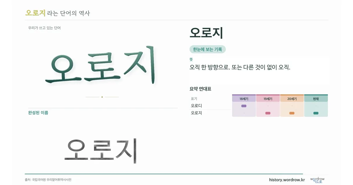 오로지 대표 이미지