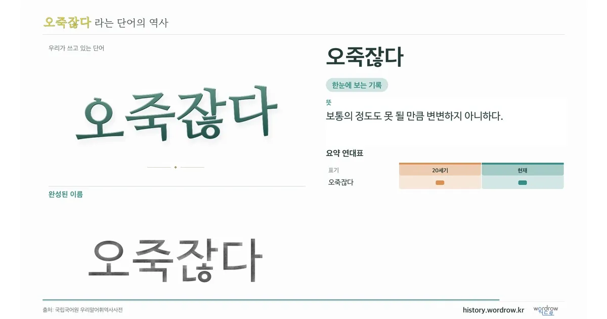 오죽잖다 대표 이미지