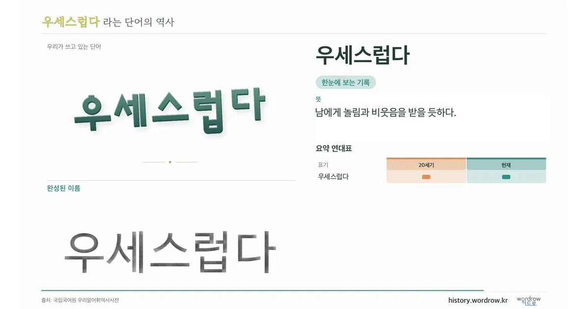 우세스럽다 대표 이미지