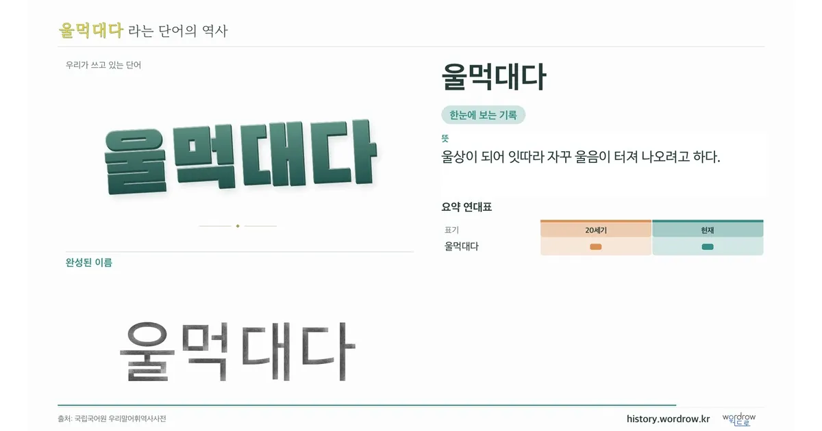 울먹대다 대표 이미지