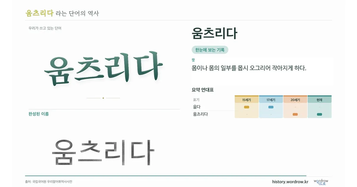 움츠리다 대표 이미지