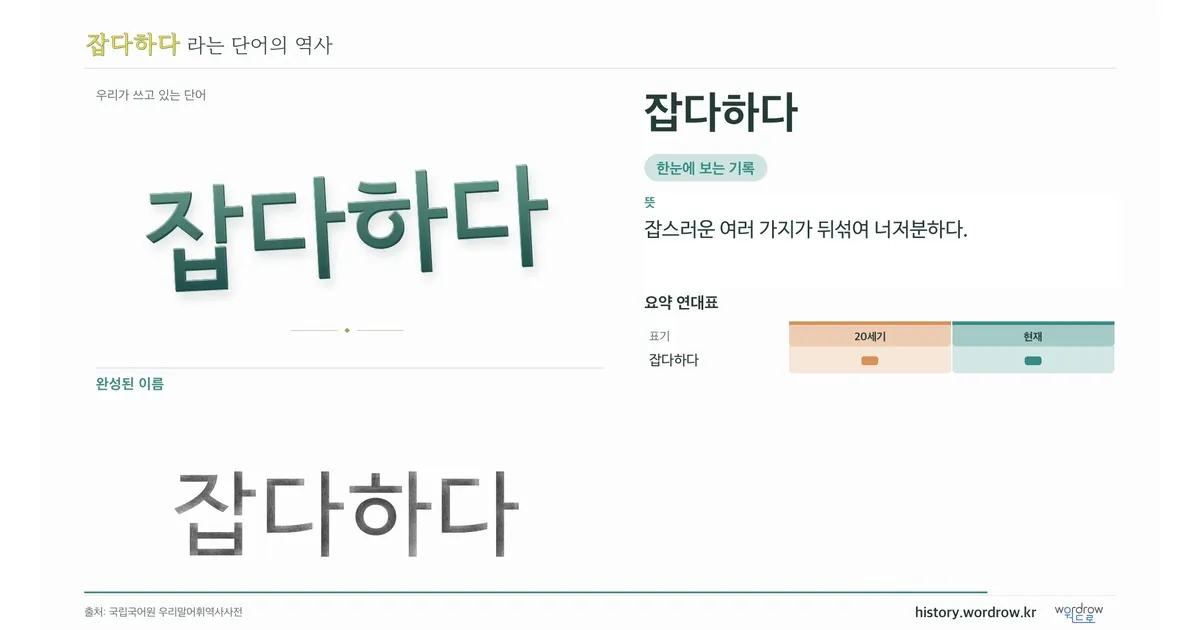 잡다하다 대표 이미지