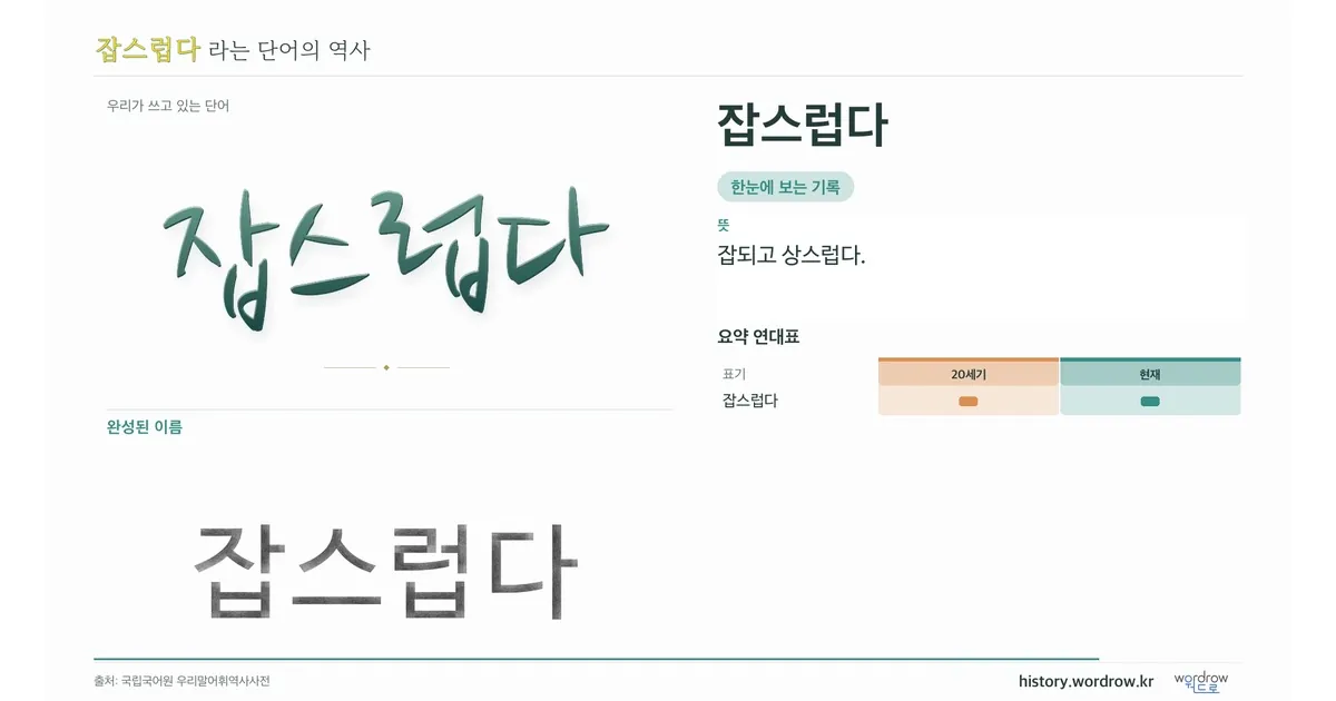 잡스럽다 대표 이미지