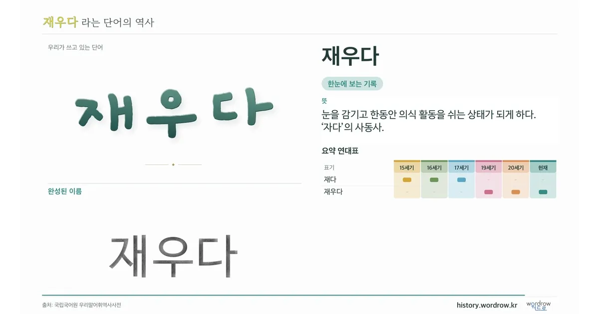 재우다 대표 이미지