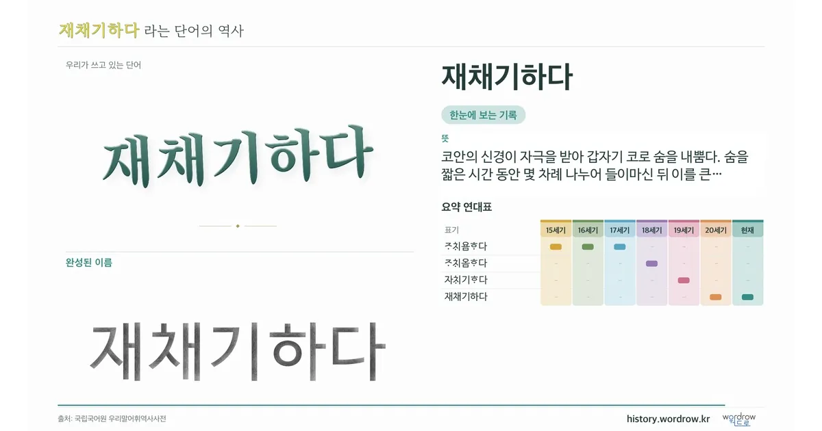 재채기하다 대표 이미지