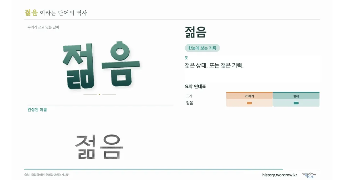 젊음 대표 이미지