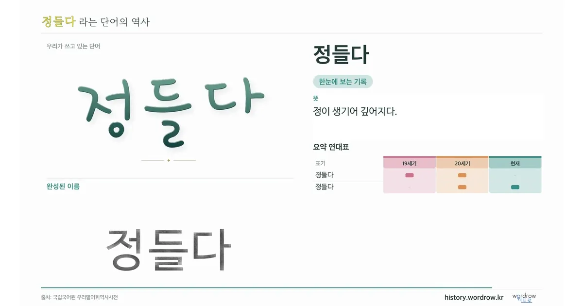 정들다 대표 이미지