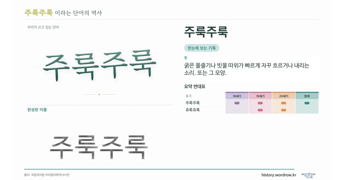 주룩주룩 대표 이미지