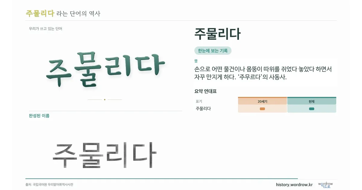 주물리다 대표 이미지