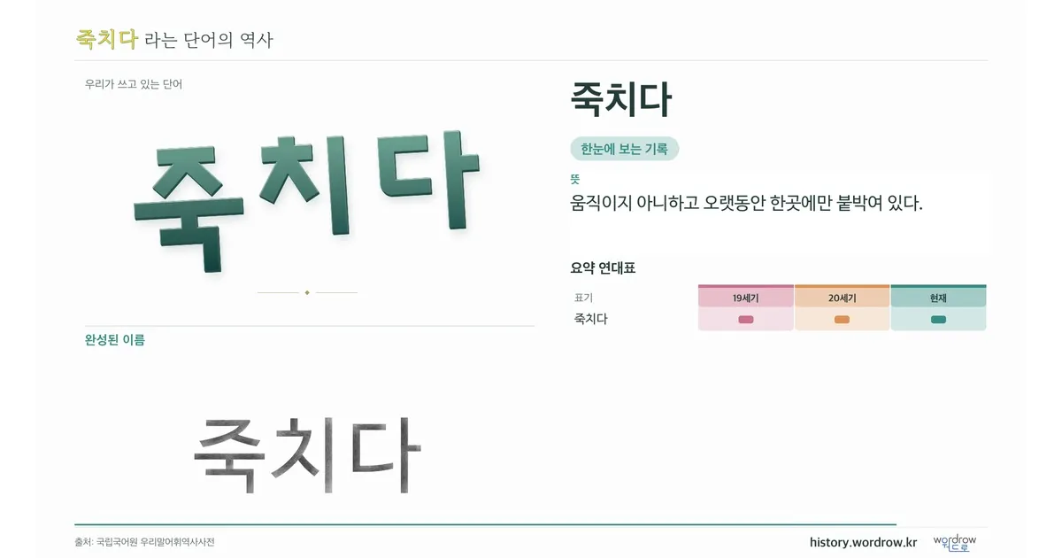 죽치다 대표 이미지