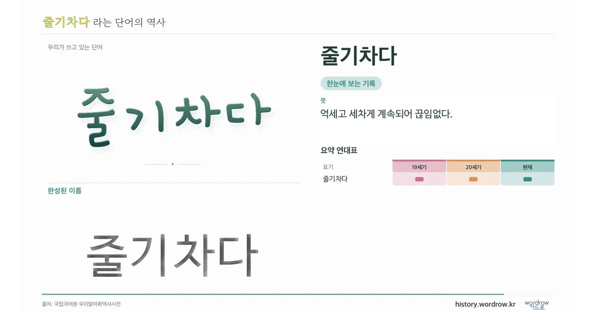줄기차다 대표 이미지