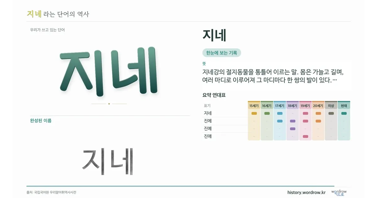 지네 대표 이미지