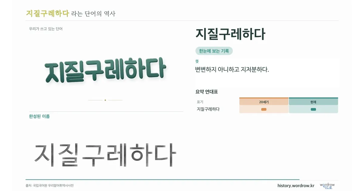지질구레하다 대표 이미지