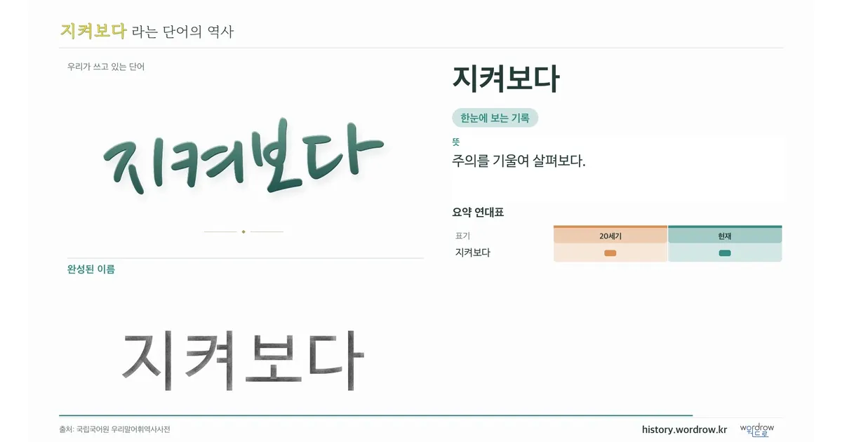 지켜보다 대표 이미지
