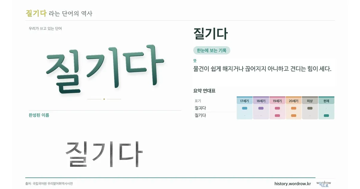 질기다 대표 이미지