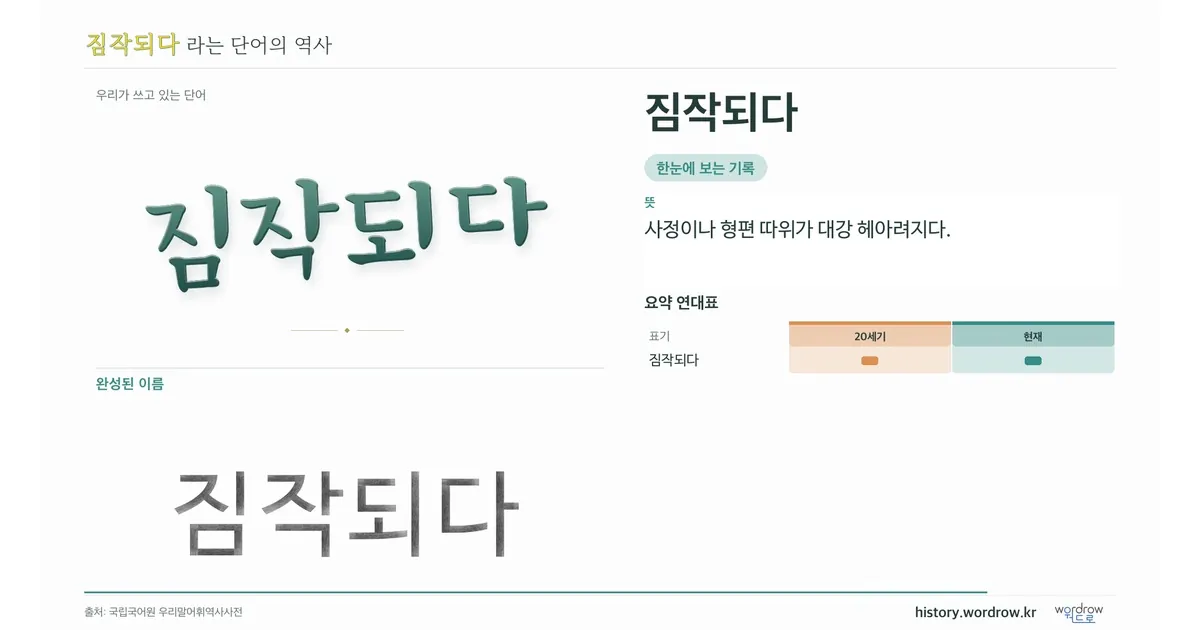 짐작되다 대표 이미지