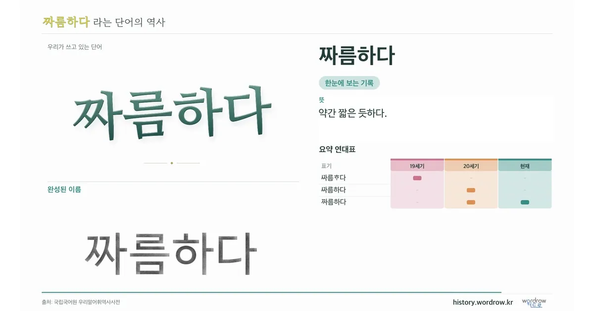 짜름하다 대표 이미지