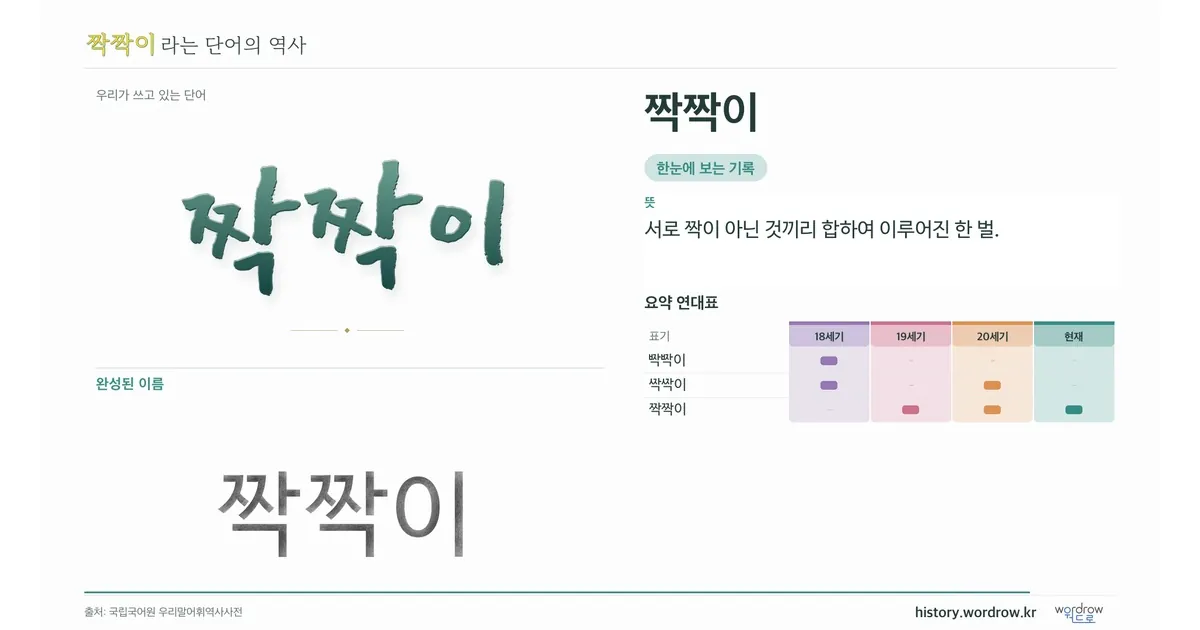 짝짝이 대표 이미지
