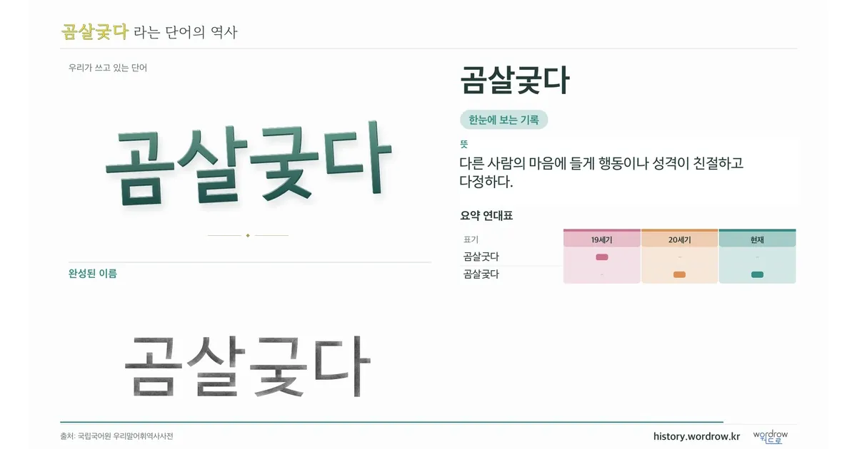 곰살궂다 대표 이미지