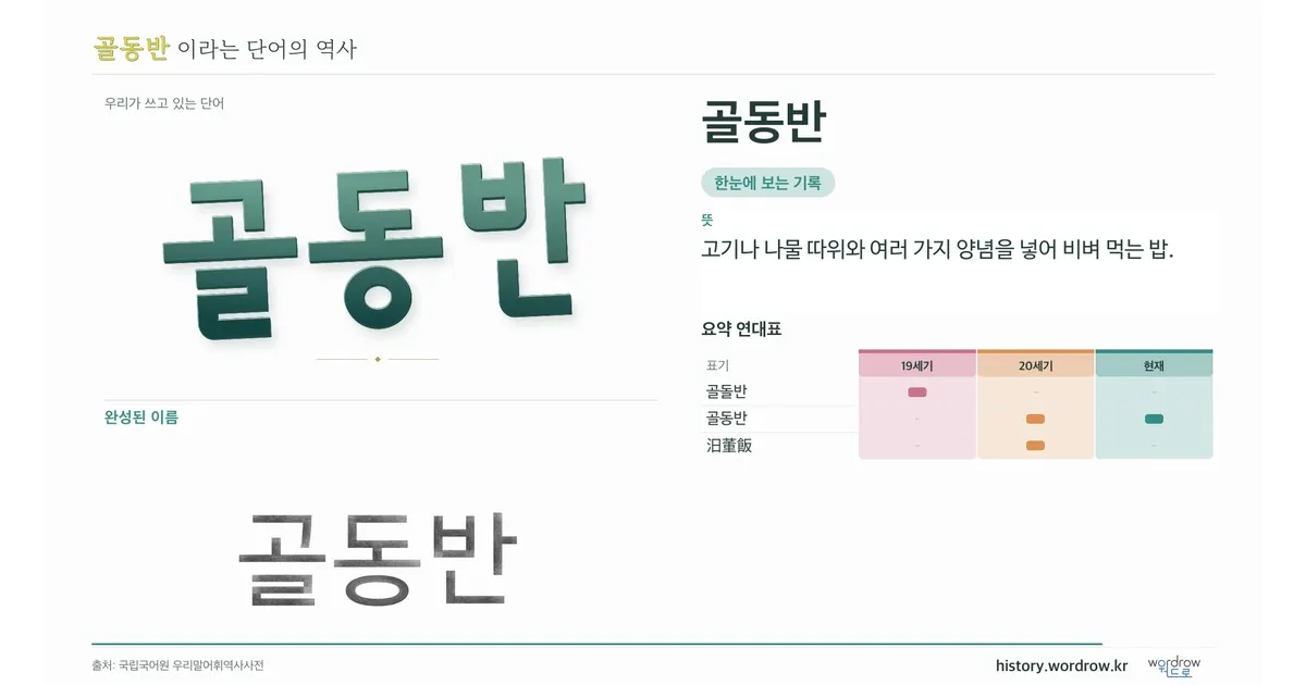 골동반 대표 이미지