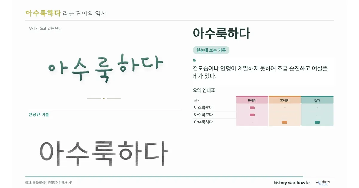 아수룩하다 대표 이미지