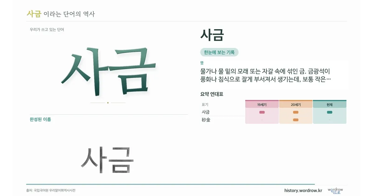 사금 대표 이미지