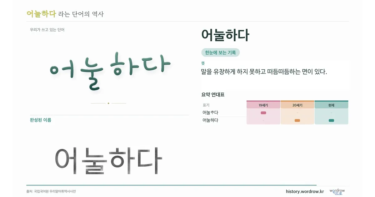 어눌하다 대표 이미지