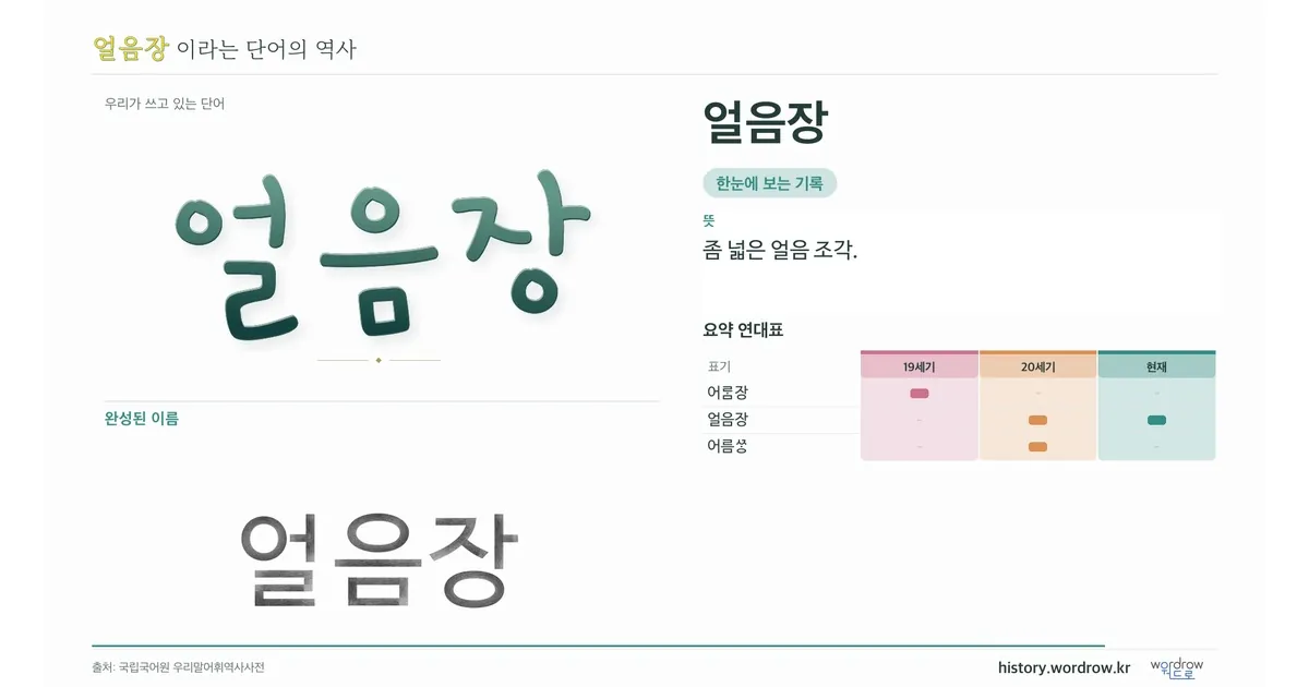 얼음장 대표 이미지