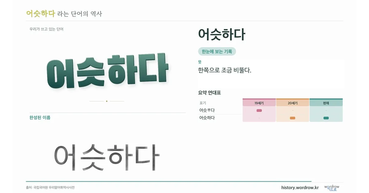 어슷하다 대표 이미지