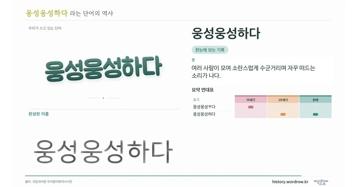 웅성웅성하다 대표 이미지